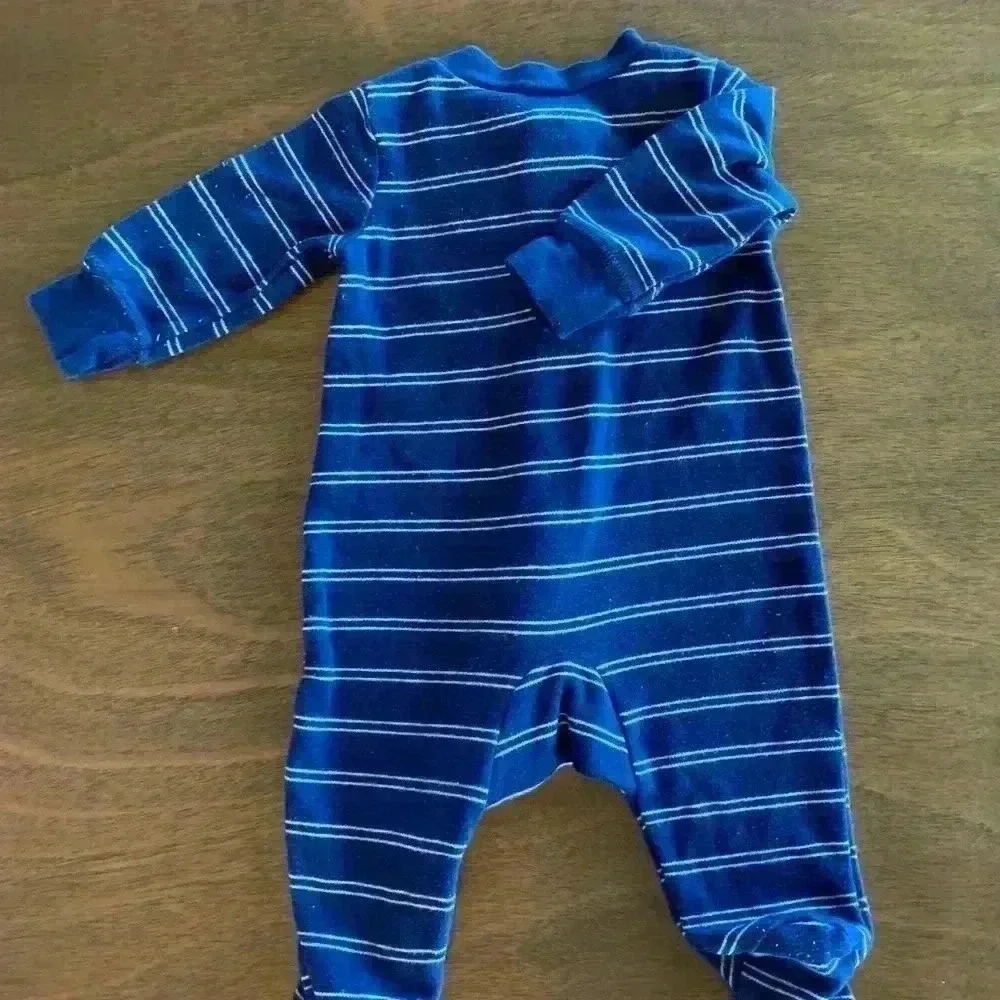 3 MONTHS Carter's Baby Fleece Footed Sleeper Pajamas PJs LOT Of 3 (0813)